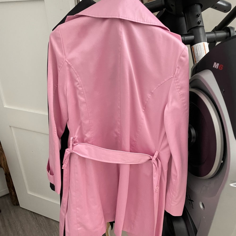 Blush pink trench coat